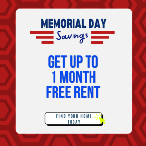 May Special - Get up to 1 month free rent